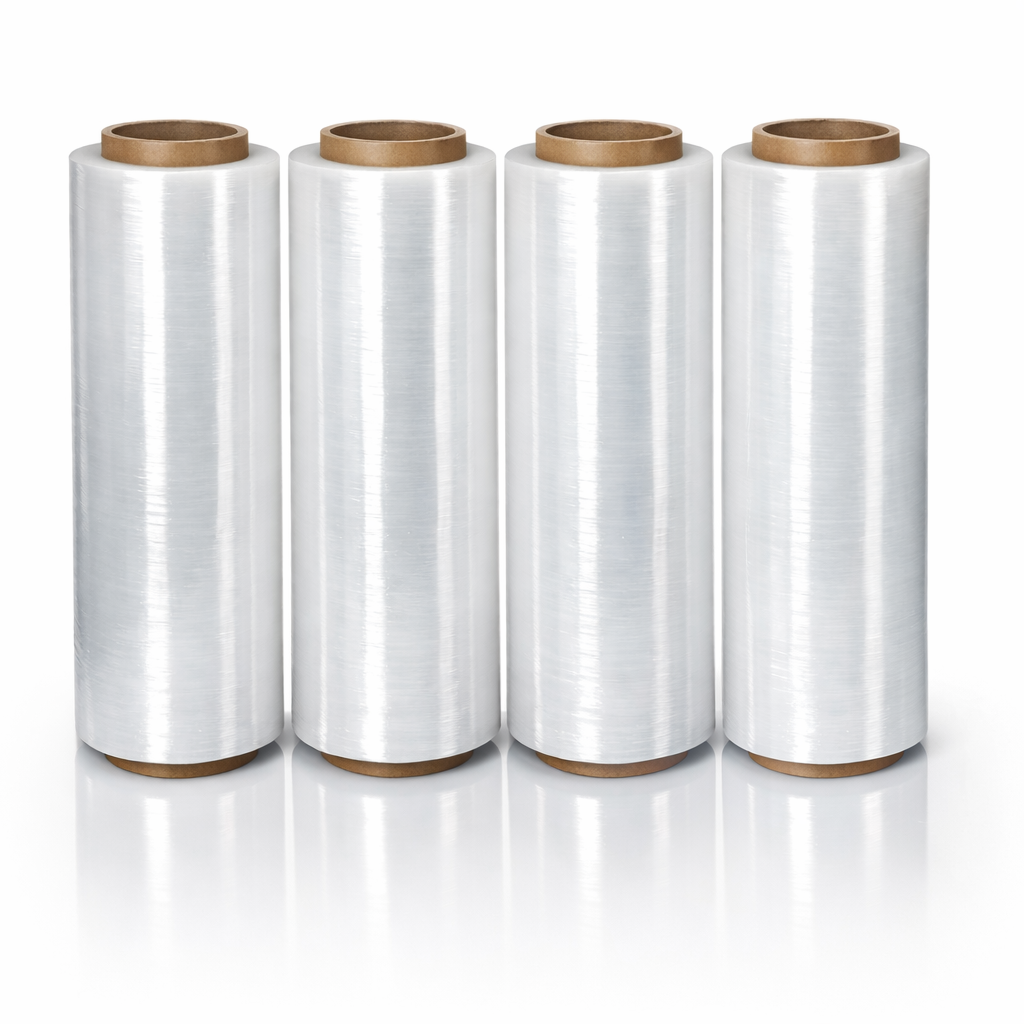 Clear Stretch Wrap Industrial Strength 12" x 1000 Ft - 80 Gauge Thick - Clear Plastic Cling, Stretch Film Rolls for Packaging Moving Packing Pallets