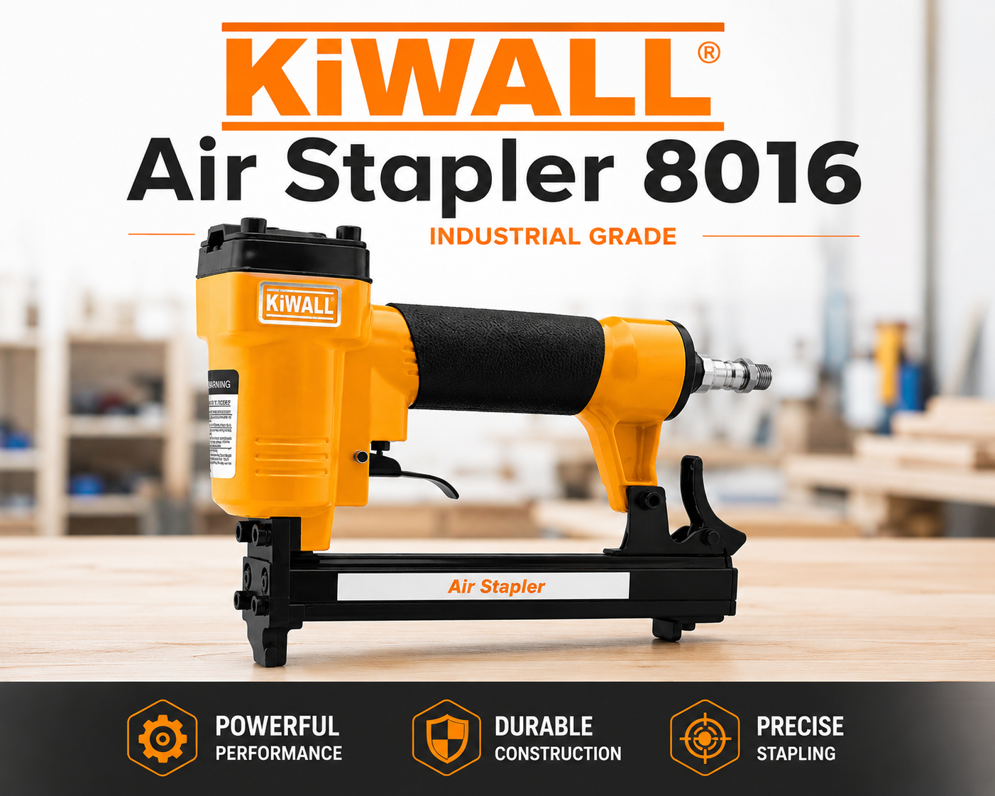 Professional Pneumatic Upholstery Stapler Gun – 80 Series Air Stapler 6-16mm for Furniture & Mattress Work